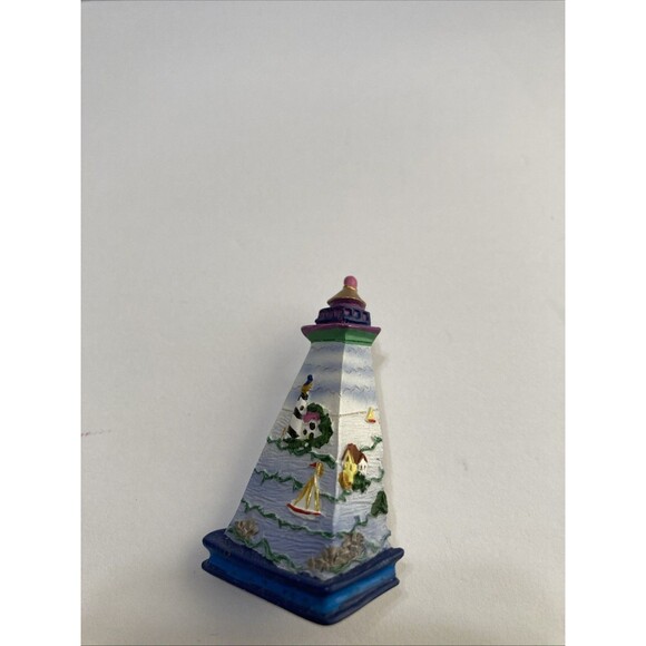 JIM SHORE Shorelights 2003 Morning's New Light Lighthouse Sailboat - Picture 1 of 4